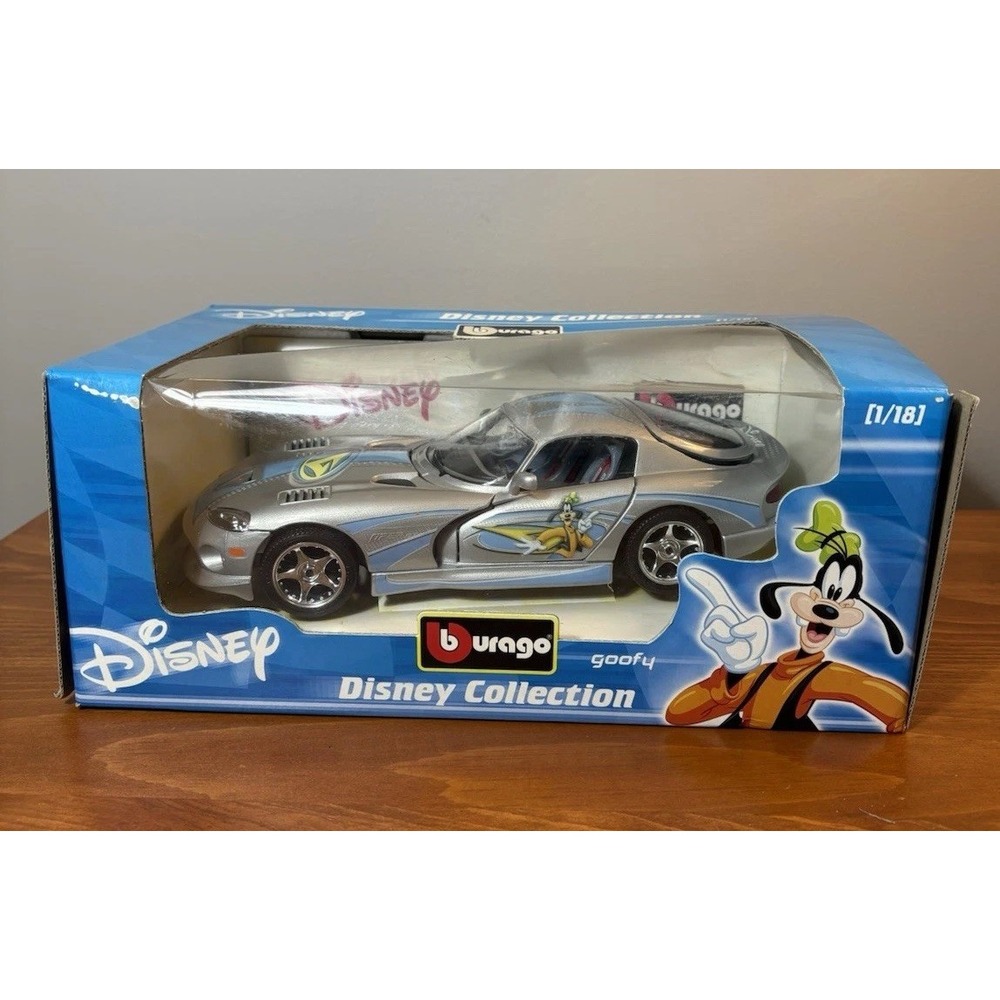 Bburago Disney Collection Goofy Dodge Viper GTS 1/18 Diecast Car 2006 Italy NIB